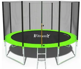 trampolina-ogrodowa-dla-dzieci-f-star-254cm-8ft-green-siatka-z-drabinka