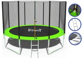 trampolina-ogrodowa-dla-dzieci-f-star-435cm-14ft-green-siatka-z-drabinka