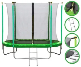 trampolina-ogrodowa-dla-dzieci-f-star-374cm-12ft-green-siatka-w-drabinka