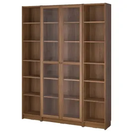 ikea-billy-oxberg-kombinacja-regalowa-brazowy-orzech-160x202-cm
