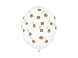 balony-transparentne-w-zlote-kropki-przezroczyste