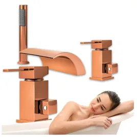 bateria-wannowa-cascade-3-otworowa-nawannowa-rozowe-zloto-kaskada