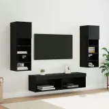 unit-scienny-do-telewizora-ze-led-lights-6-szt-czarny-dab-stan-nowy
