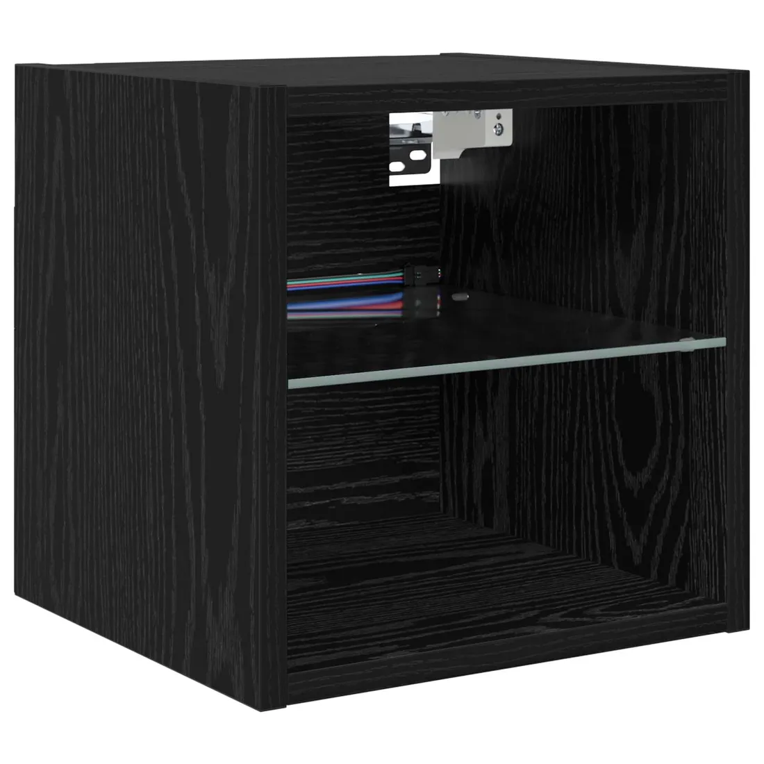 unit-scienny-do-telewizora-ze-led-lights-6-szt-czarny-dab-stan-nowy
