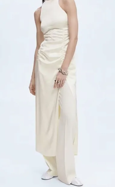 mango-selection-satin-draped-dress-m