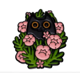 przypinka-kotem-kwiaty-metalowa-pins-broszka-zapin