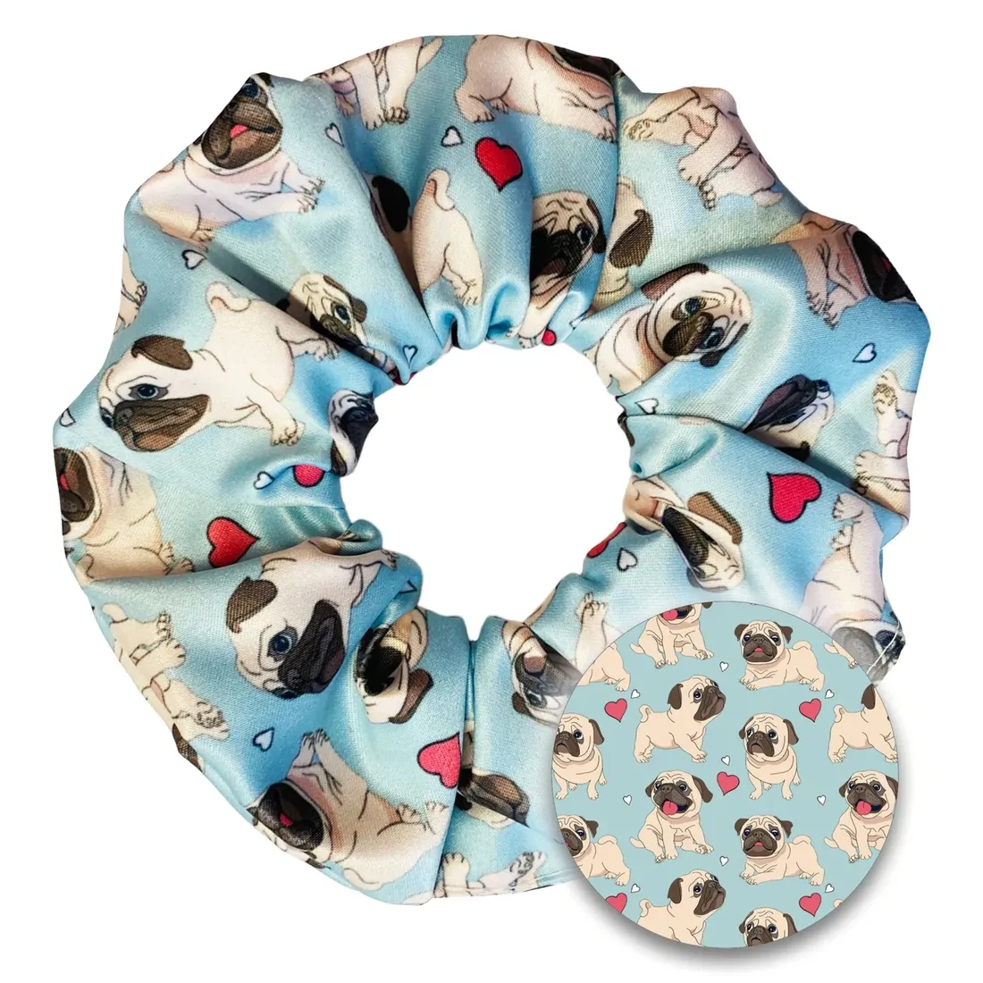scrunchie-z-psem-mopsem-gumka-do-wlosow-mopsik
