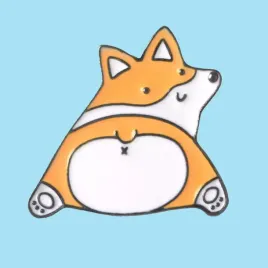 przypinka-z-psem-pies-corgi-metalowa-pins-broszka-pieskiem-zapinana