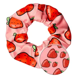 scrunchie-z-truskawkami-gumka-do-wlosow-na-prezent