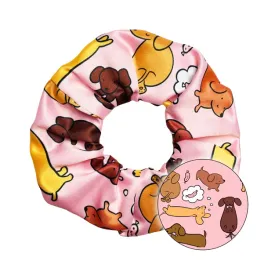 scrunchie-z-psem-jamnikiem-gumka-do-wlosow-prezent