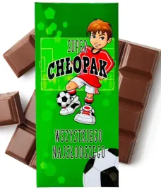 Zdjęcie produktu Słodki prezent na DZIEŃ CHŁOPCA chłopaka CZEKOLADA dla chłopaków CHŁOPCÓW