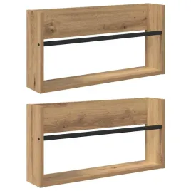 regal-na-gazety-z-polka-2-szt-dab-rzemieslniczy-60-x-12-x-30-cm