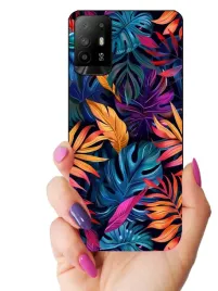 etui-case-do-oppo-a94-liscie-rosliny