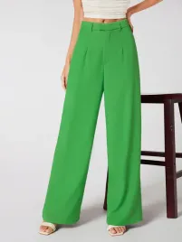spodnie-damskie-eleganckie-wide-leg-zielone-wizytowe-wysoki-stan-shein-s-36