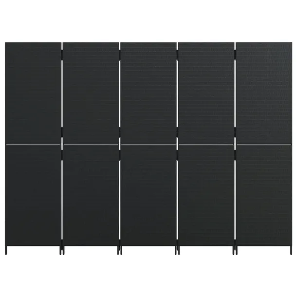 parawan-5-panelowy-czarny-polirattan