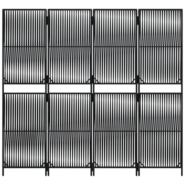 parawan-4-panelowy-czarny-polirattan