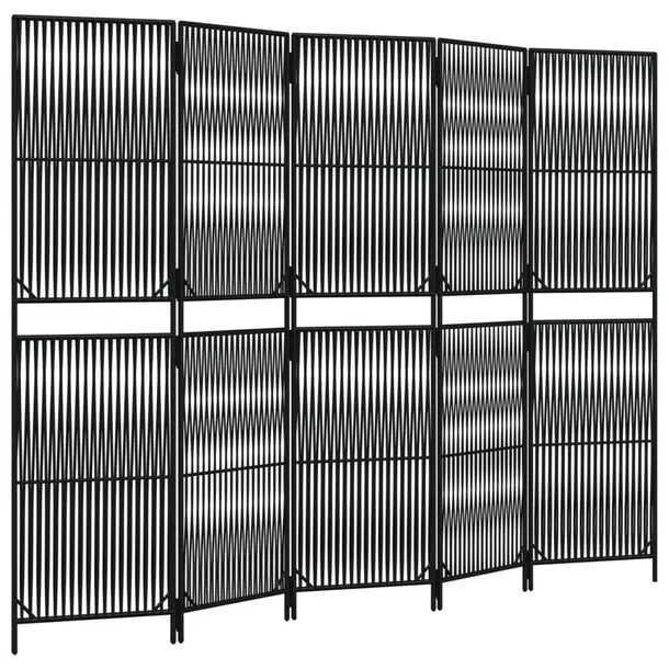 parawan-5-panelowy-czarny-polirattan