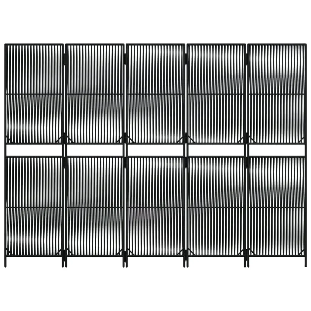 parawan-5-panelowy-czarny-polirattan