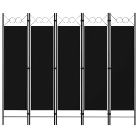 parawan-5-panelowy-czarny-200-x-180-cm