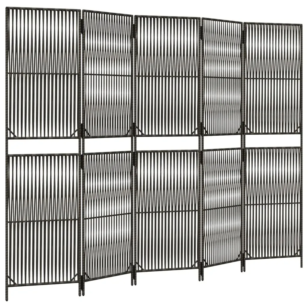 parawan-5-panelowy-szary-polirattan