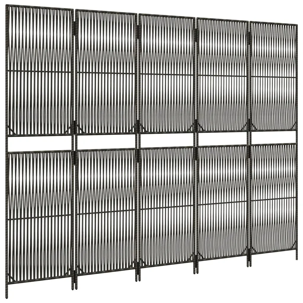 parawan-5-panelowy-szary-polirattan