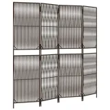 parawan-4-panelowy-brazowy-polirattan