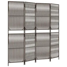 parawan-4-panelowy-brazowy-polirattan