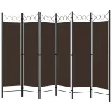 parawan-6-panelowy-brazowy-240-x-180-cm