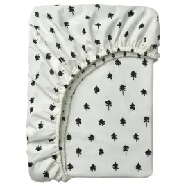 ikea-gronfink-przescieradlo-dzieciece-bialy-wzor-w-drzewa-60x120-cm