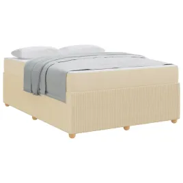ramka-lozka-z-materacem-kremowy-160-x-200-cm-tkanina