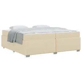 ramka-lozka-z-materacem-kremowy-200-x-200-cm-tkanina