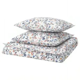 ikea-brudkrusbar-komplet-poscieli-200x200-50x60-wielobarwny-wzor-kwiat