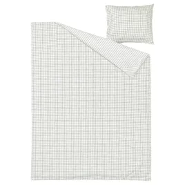 ikea-doftakleja-komplet-poscieli-150x200-50x60-bawelna-bialy-antracyt