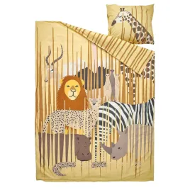 ikea-sandlopare-posciel-dziecieca-150x200-i-poszewka-50x60-zolty-sawanna