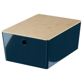 ikea-kuggis-pudelko-pojemnik-z-pokrywka-czarnoniebieski-bambus-26x35x15-cm