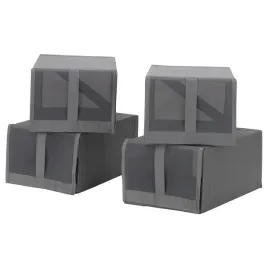 pudelko-na-buty-ikea-szare-z-pokrywka-4-szt