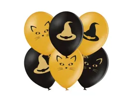 balony-z-nadrukiem-na-halloween-czarownica-i-kot-37-cm-50-szt