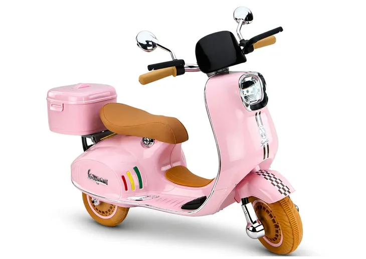 Vespa Motor na Akumulator Skuter dla Dziewczynki USB MP3 Kufer