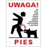 tablica-pcv-uwaga-pies-15x20cm