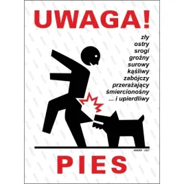 tablica-pcv-uwaga-pies-15x20cm